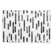 Inky Roundlines Pattern | Zwart-Wit Kussensloop (Achterkant-Links)