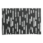 Inky Roundlines Pattern | Zwart-Wit Kussensloop (Voorkant-Rechts)