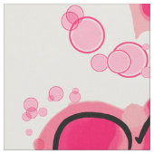 Inky Roze Waterverf Harten Stof (Close Up)