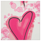 Inky Roze Waterverf Harten Stof (Swatch)