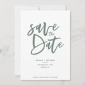 Inky script save the date (Voorkant)