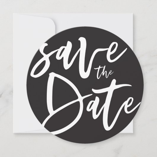 Inky script slaat de datum op save the date (Voorkant)