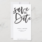 Inky script slaat de datum op save the date (Voorkant)