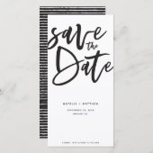 Inky script slaat de datum op save the date (Voorkant / Achterkant)
