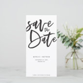 Inky script slaat de datum op save the date (Staand voorkant)
