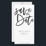 Inky script slaat de datum op save the date<br><div class="desc">Het inktmanuscript bewaart de datum monochroom sparen de uitnodiging van de datumbruiloft. De zwart-witte maar achtergrondkleur kan worden veranderd.</div>