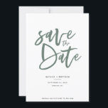 Inky script slaat de datum op save the date<br><div class="desc">Het inktmanuscript bewaart de datum moderne minimum sparen de uitnodiging van de datumbruiloft. De achtergrond en de tekstkleur kunnen worden veranderd om uw stijl aan te passen.</div>