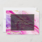 Inky Splash Pink Marble Gold Bridesmaid Voorstel (Achterkant)