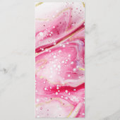 Inky Splash Wijn Rood Marmer met Gouden folie Dine Menu (Achterkant)