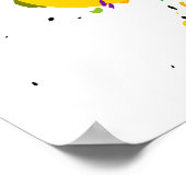 Inky Splats, gekleurd Poster (Hoek)