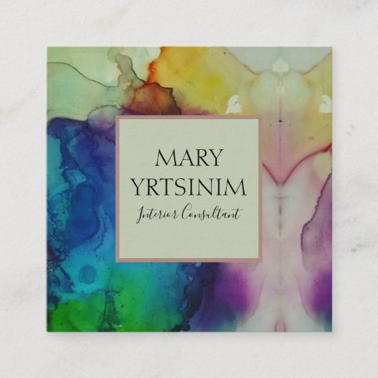 Inky Square Vierkante Visitekaartje (Voorkant)