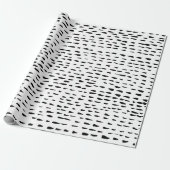 Inky stippen en streepjes met handbeschilderd verp cadeaupapier (Uitgerold)