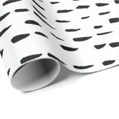 Inky stippen en streepjes met handbeschilderd verp cadeaupapier (Rol Hoek)