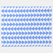 Inky Triangles - Baby Blue en White Fleece Deken (Voorkant (Horizontaal))