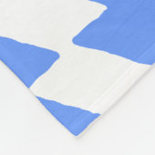 Inky Triangles - Baby Blue en White Fleece Deken (Hoek)