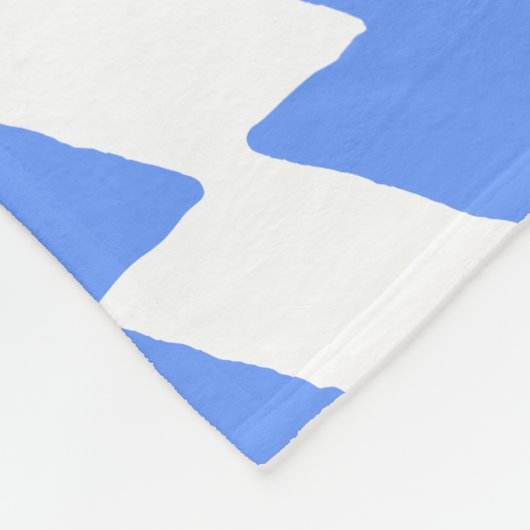 Inky Triangles - Baby Blue en White Fleece Deken (Hoek)