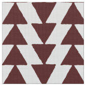 Inky Triangles - Donkerbruin op wit Stof (Close Up)