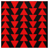 Inky Triangles - Rood op zwart Stof (Swatch)