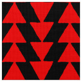 Inky Triangles - Rood op zwart Stof (Close Up)