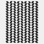 Inky Triangles - White on Black Fleece Deken (Voorkant)