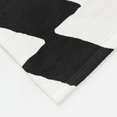 Inky Triangles - White on Black Fleece Deken (Hoek)