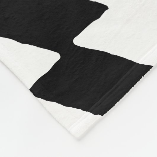 Inky Triangles - White on Black Fleece Deken (Hoek)