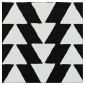 Inky Triangles - White on Black Stof (Close Up)