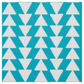 Inky Triangles - Wit op Aqua Blue Stof (Swatch)