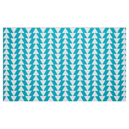 Inky Triangles - Wit op Aqua Blue Stof (Fat Quarter)