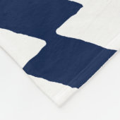 Inky Triangles - Wit op Donkerblauw 001744 Fleece Deken (Hoek)