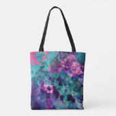 Inky Waterverf Abstracte kosmische kleurenschilder Tote Bag (Achterkant)