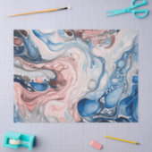 Inky Wave1 rood, wit & blauw Tissuepapier (Craft)