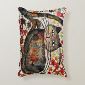 Inky zwarte kat en herfstkat Accent Pillow Kussen (Voorkant(Verticaal))