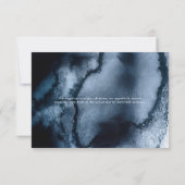 Inky zwarte Waterverf RSVP-kaarten Kaart (Achterkant)