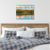 Inlaat bij zonsondergang | New Brunswick, Canada Canvas Afdruk (Insitu (Slaapkamer))