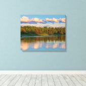 Inlaat bij zonsondergang | New Brunswick, Canada Canvas Afdruk (Insitu (Houten vloer))