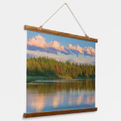 Inlaat bij zonsondergang | New Brunswick, Canada Hangend Wandkleed (Gebogen)