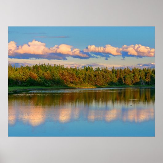 Inlaat bij zonsondergang | New Brunswick, Canada Poster (Voorkant)