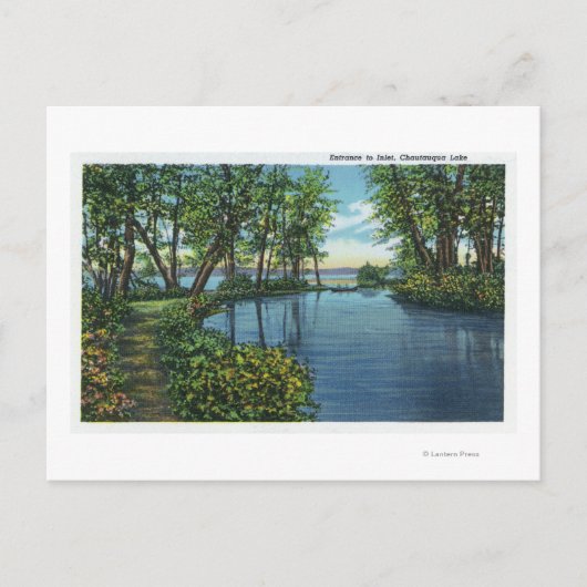 Inlaatingang Uitzicht Briefkaart (Voorkant)