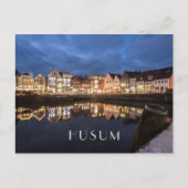 Inland Port at Night, Husum, Duitsland Briefkaart (Voorkant)