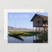 Inle Lake, Myanmar, Filipijnen Briefkaart (Voorkant / Achterkant)
