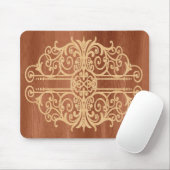 Inleghout Victoriaans schuiflicht in donker Muismat (Met muis)