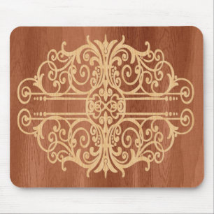 Inleghout Victoriaans schuiflicht in donker Muismat