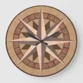 Inlegwerk van hout grote klok (Voorkant)