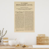 Inleiding 1415 Tafel der Karte XII Poster (Keuken)