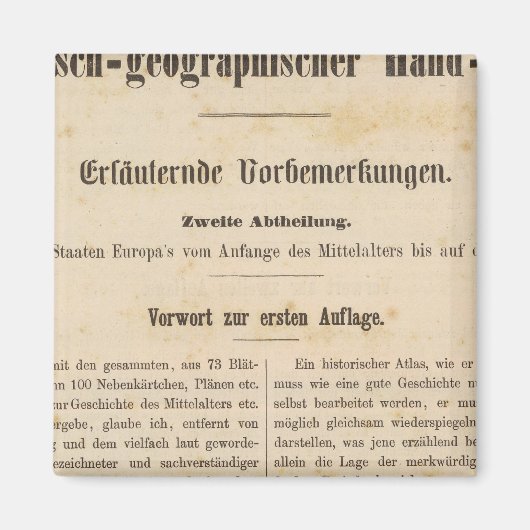 Inleiding I Vorwart zur 1 augustus Magneet (Voorkant)