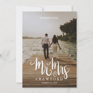 Inleiding van de heer & mevrouw Married Wedding An Kaart