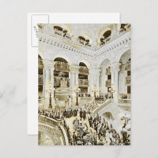 Inleiding van het Opera House van Parijs Briefkaart (Voorkant / Achterkant)