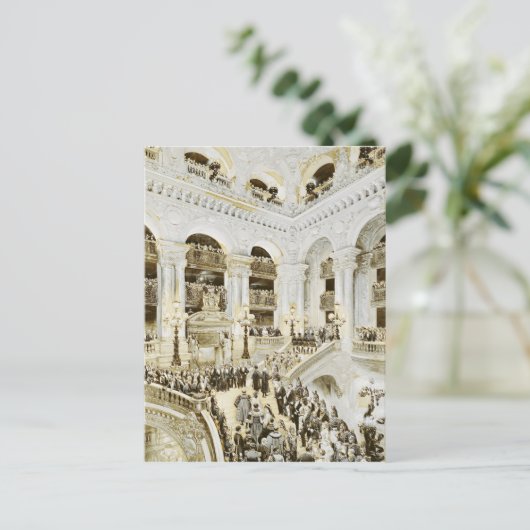 Inleiding van het Opera House van Parijs Briefkaart (Staand voorkant)