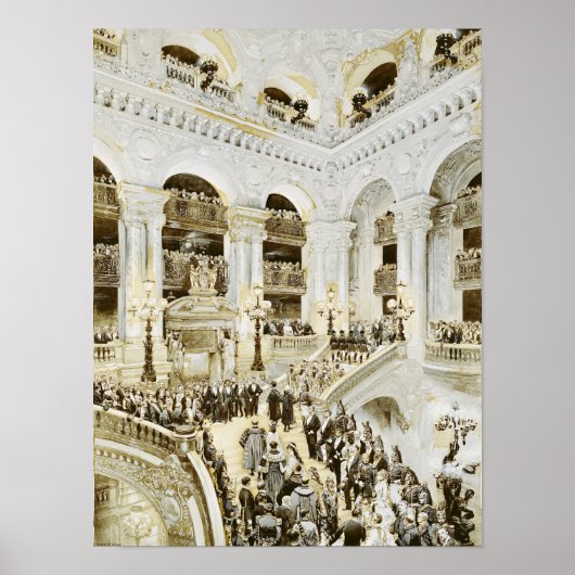 Inleiding van het Opera House van Parijs Poster (Voorkant)